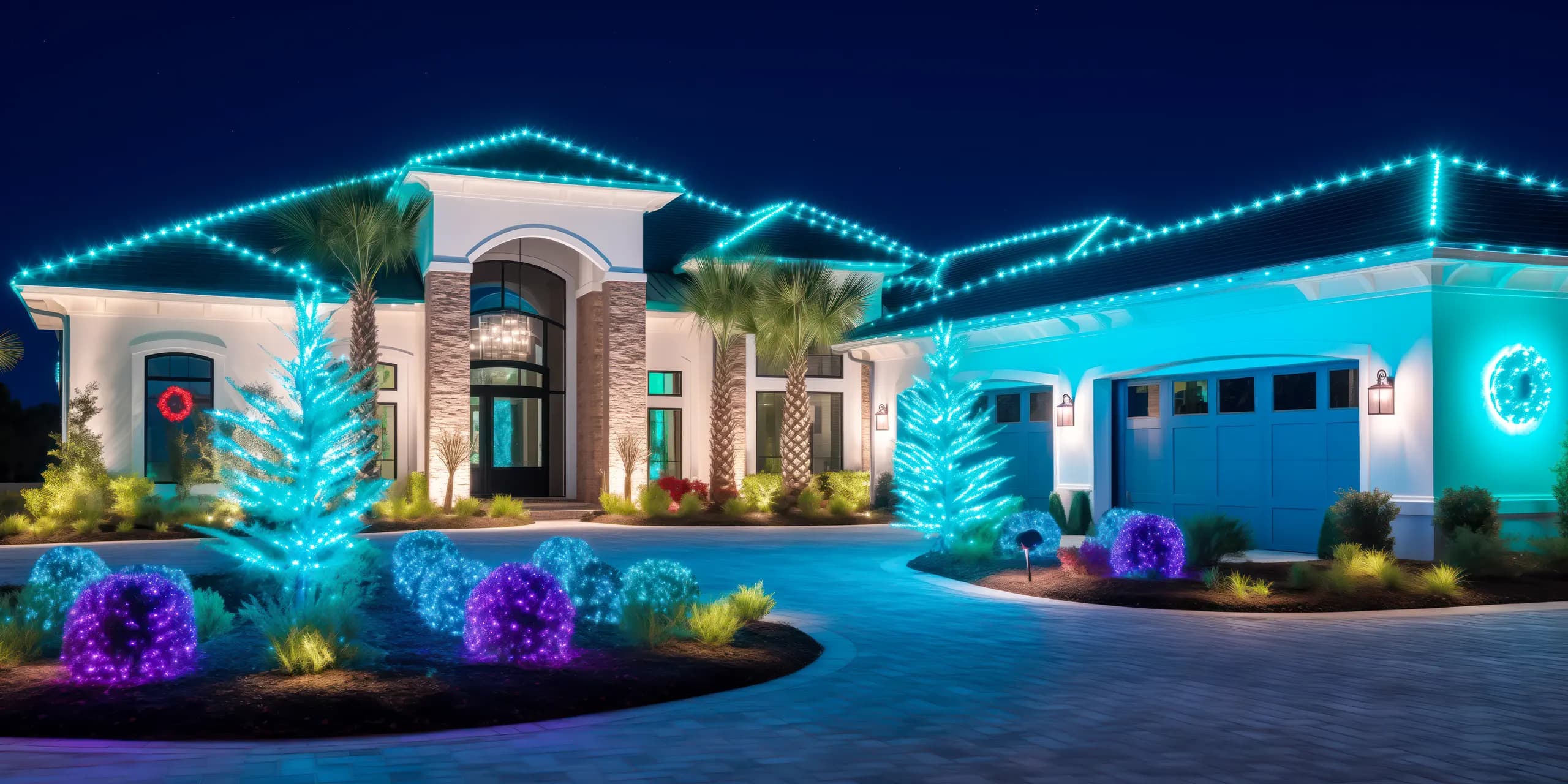 Professional holiday lighting